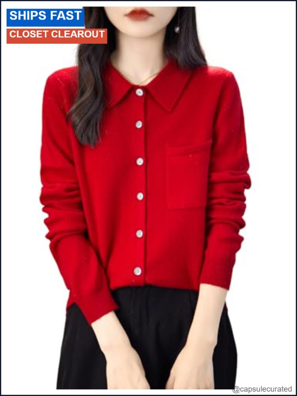 100% Merino Wool Cardigan Sweater Women's Lightweight Long Sleeve